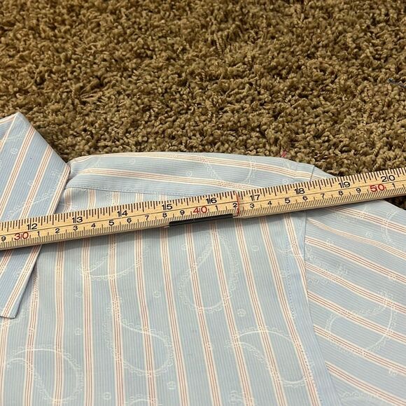 TED BAKER Archive Men's Button‎ Front Shirt Paisley Patter Blue Size 16.5 Neck - Picture 13 of 14